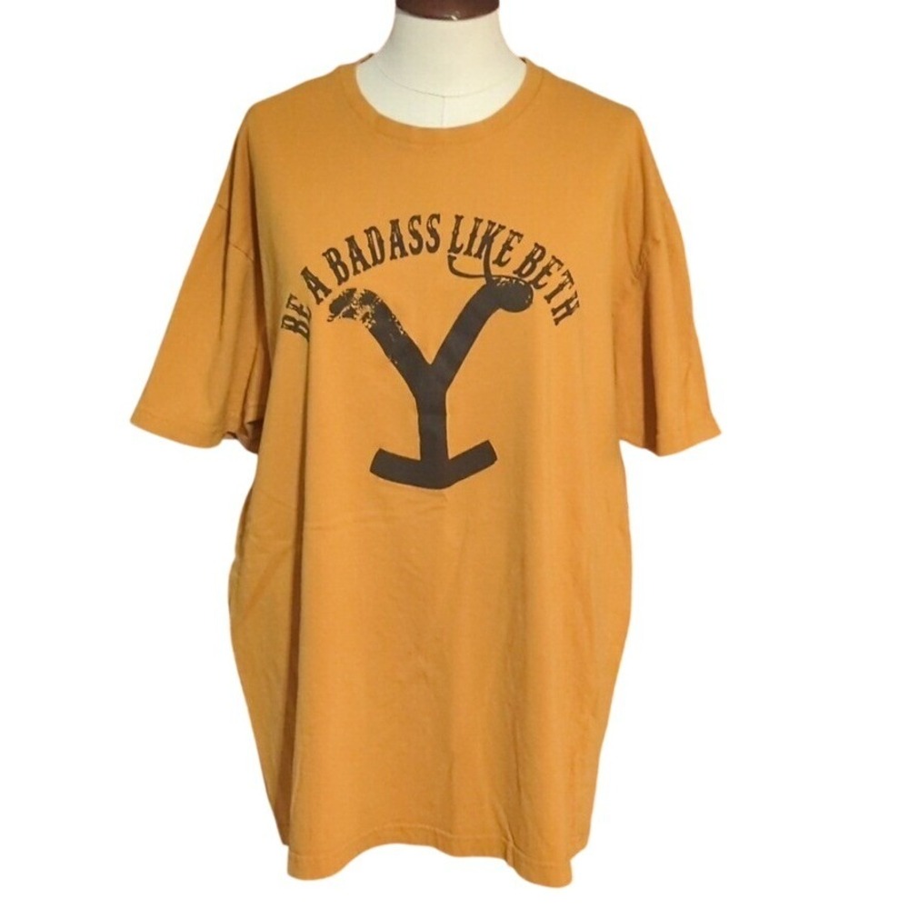 Next Level Women's "Yellowstone Themed" Mustard/Gold T-shirt Sz XXL